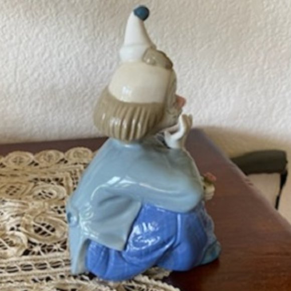 Vintage * Pensive SWEET Sitting CLOWN Figurine * signed PORCELANA de CUERNAVACA - Picture 6 of 7